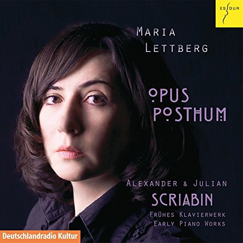 CD cover featuring portrait of pianist Maria Lettberg, dark background.
