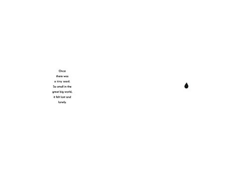 Book cover with text and a single black droplet illustration.