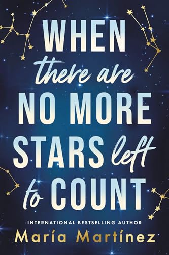 Book cover with large white text and golden constellation illustrations.