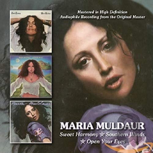 Maria Muldaur's album cover with her name and three smaller photos of herself.