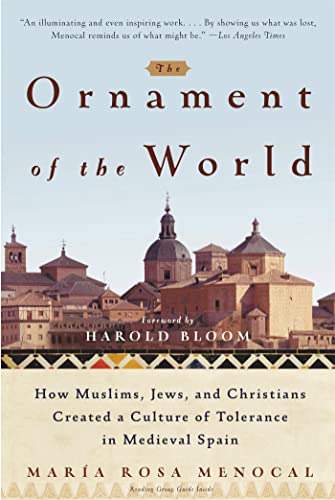 Book cover for The Ornament of the World featuring a historic Spanish cityscape.