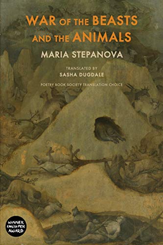 Book cover: “War of the Beasts and the Animals” with chaotic animal imagery.