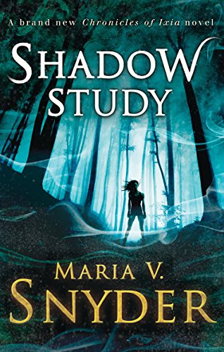 Book cover: “Shadow Study” depicts a figure in a misty forest.