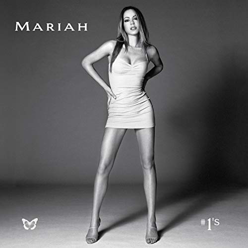 Black and white album cover featuring Mariah Carey in a dress.