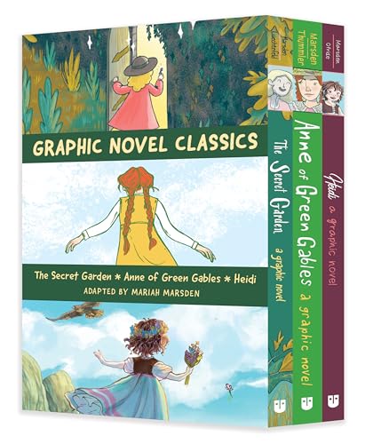 Book set featuring illustrated covers of classic children’s novels.