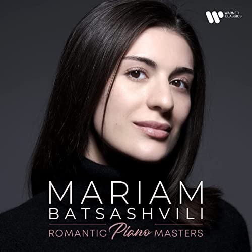 Close-up portrait of pianist Mariam Batsashvili with album title text.