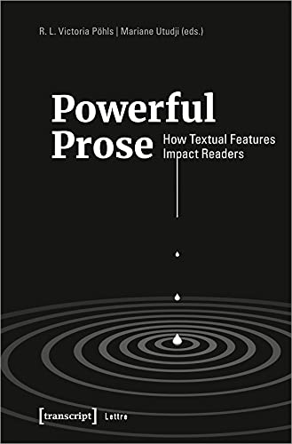 Book cover: "Powerful Prose" with ripple effect graphic, dark background.