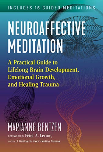 Book cover: "Neuroaffective Meditation" with jellyfish illustrations and white text.