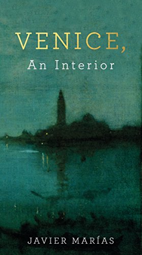 Book cover with a dark, moody painting of Venice at night and gold text.