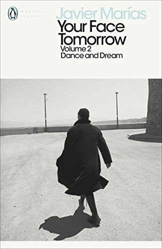 Book cover: man walking away from the viewer on a pier.