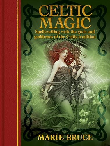 Book cover featuring a red-haired woman in a green dress against Celtic knotwork patterns.