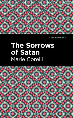 Book cover for "The Sorrows of Satan" by Marie Corelli, patterned design.