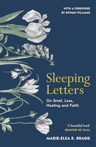 Book cover with white iris illustration and title “Sleeping Letters”.