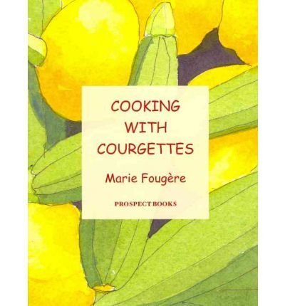 Cookbook cover with watercolor illustration of yellow and green courgettes.