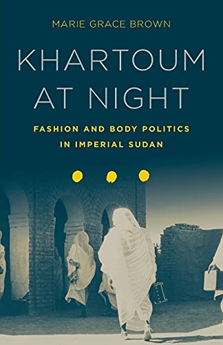 Book cover: "Khartoum at Night" with figures in white robes and arches.
