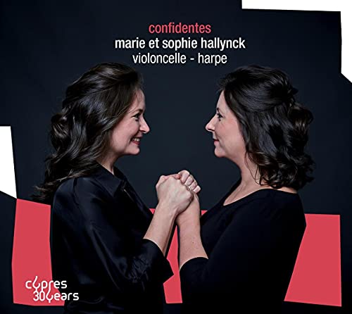 CD cover featuring two women facing each other, with red and white accents.