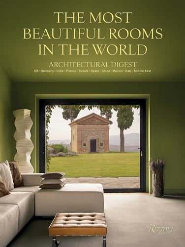 Book cover featuring a modern living room overlooking a Tuscan landscape.