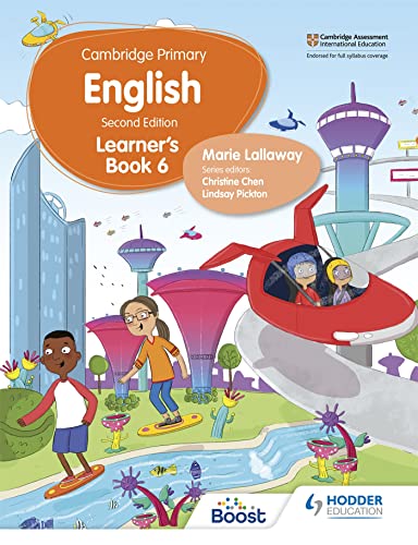 Cambridge Primary English Learner’s Book 6 cover with children and a red plane.