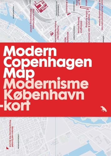 Red and white map cover displaying "Modern Copenhagen Map" text.