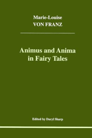 Book cover with olive green background, white text reading Animus and Anima in Fairy Tales.