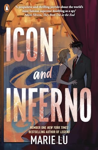Book cover: “Icon and Inferno” depicts a couple in formal wear.