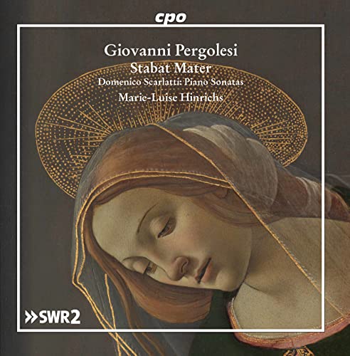 CD cover featuring a painting of a woman with a halo, text details.