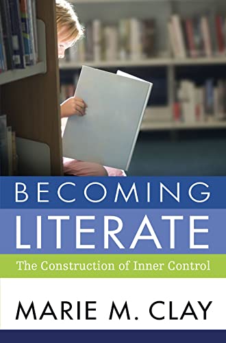 Book cover: "Becoming Literate" by Marie Clay, with a child reading.