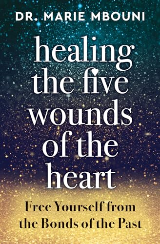 Book cover with white text on a dark, speckled blue and gold background.