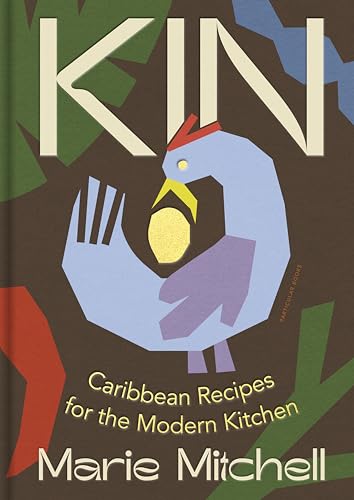 Book cover with the title Kin, a stylized blue bird illustration, and author Marie Mitchell.