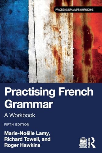 Book cover: "Practising French Grammar" workbook, fifth edition.