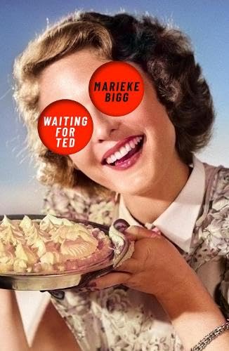 Book cover: woman with obscured face, holding a pie.
