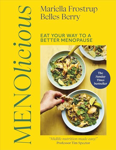 Book cover: "Menolicious" with food photography, yellow background.