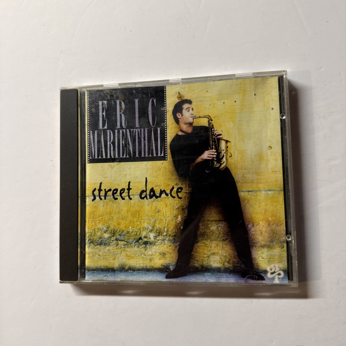 CD case for Eric Marienthal’s “Street Dance” featuring a saxophonist.