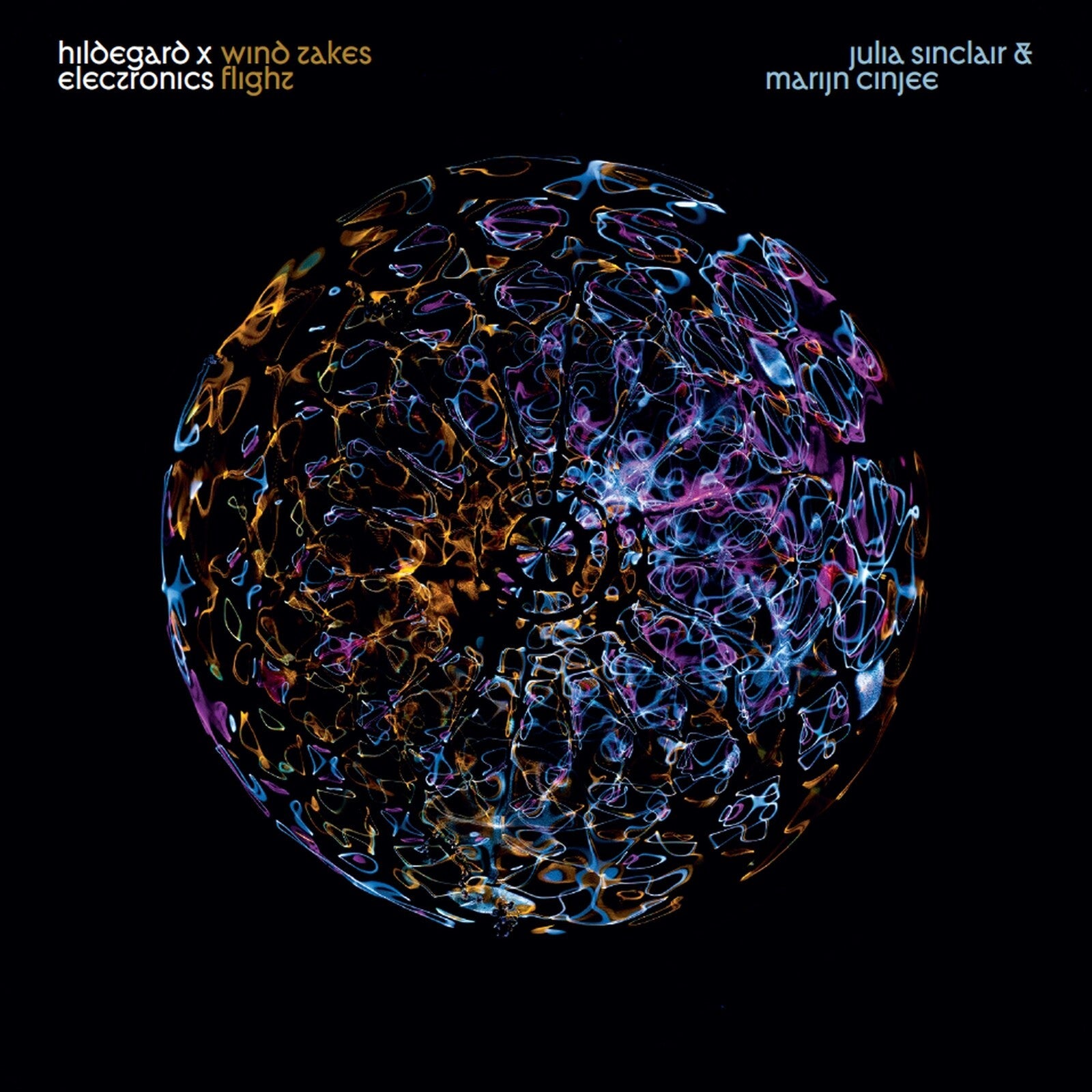 CD cover: Abstract swirling lights in blue, purple, and orange.