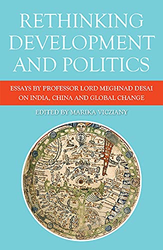 Book cover: "Rethinking Development and Politics" with a world map illustration.