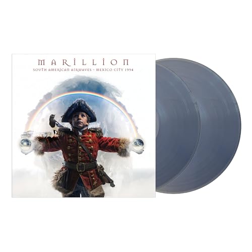 Marillion album cover with a historical figure and a clear vinyl record.
