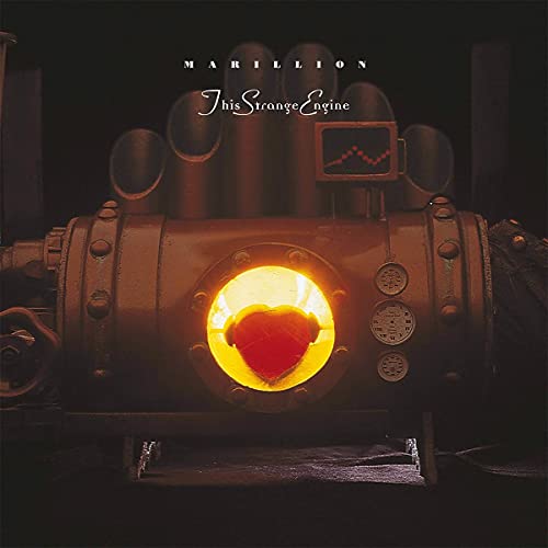 Marillion album cover: a rusty engine with a glowing heart inside.