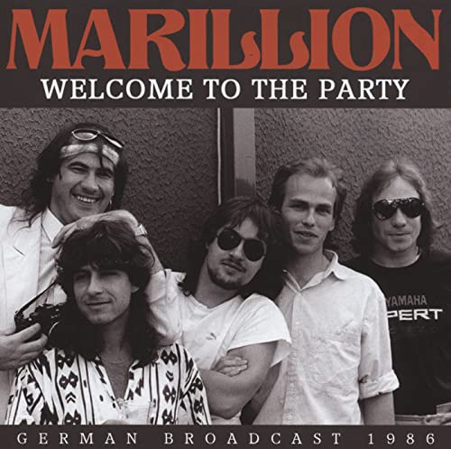 Marillion album cover, "Welcome To The Party," featuring a band portrait.
