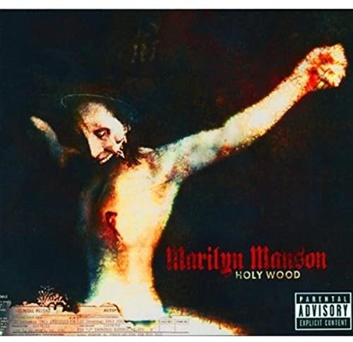 Marilyn Manson album cover depicting a figure in a crucifixion pose.
