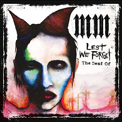 Painted album cover featuring Marilyn Manson with dark, stylized makeup.