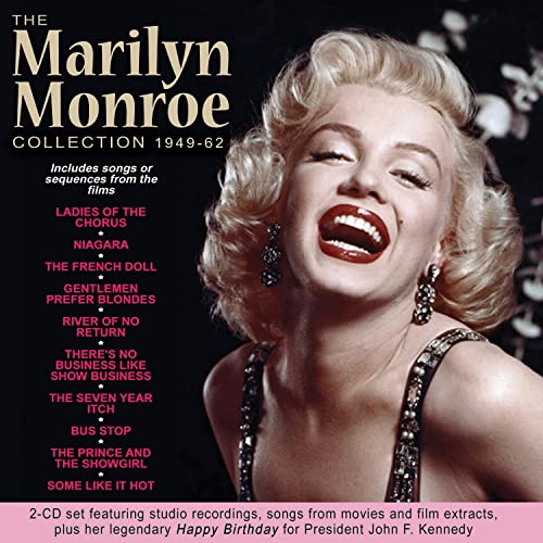 Marilyn Monroe CD cover, featuring a smiling portrait and film titles.