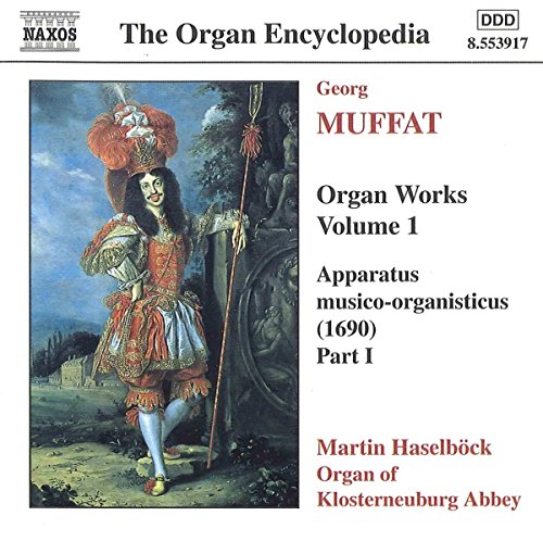 CD cover for Georg Muffat’s “Organ Works Vol. 1” featuring a portrait.