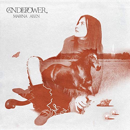 CD cover for Marina Allen’s “Candlepower” featuring a woman and horse.