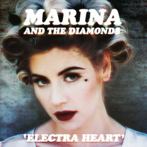 Album cover for Marina and the Diamonds’ “Electra Heart” featuring a woman’s face.