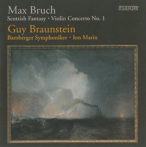 CD cover with a seascape painting and text on a brown background.
