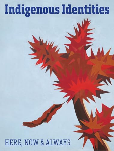 Book cover: "Indigenous Identities" with abstract red floral illustration.