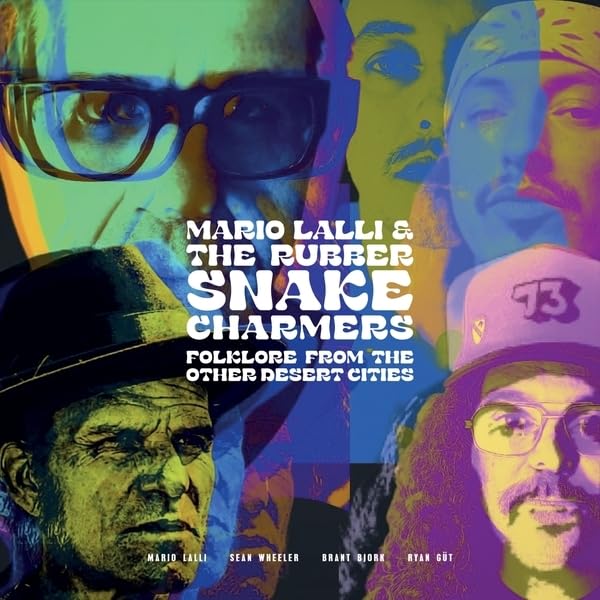 Album cover with colorful, layered portraits of band members and stylized white text.