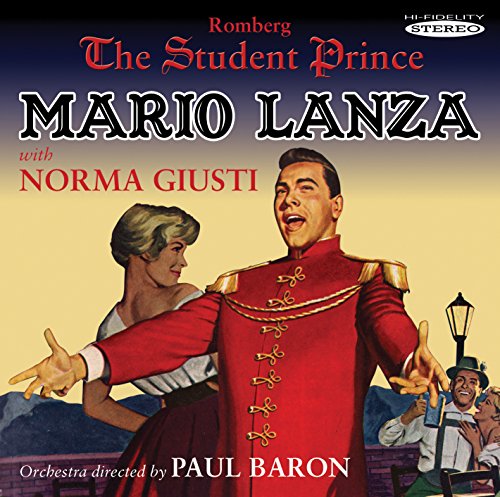 CD cover for "The Student Prince" featuring Mario Lanza and Norma Giusti.