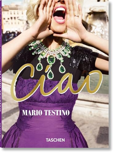 Book cover: woman shouting, wearing jewelry, with “Ciao” in gold lettering.