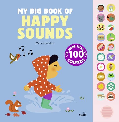 Children’s sound book cover with illustrations of animals and everyday objects.